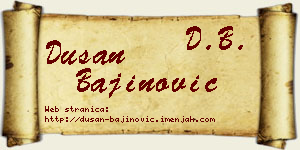 Dušan Bajinović vizit kartica